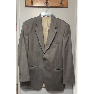 Lauren Ralph Lauren 100% Wool Brown Tweed Herringbone Sport Coat Blazer Mens 44R